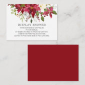 Carte D'accompagnement Douche d'écran à Fête des mariées blanche Poinsett (Devant / Derrière)