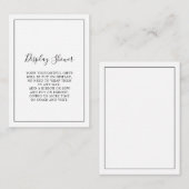 Carte D'accompagnement Douche écran minimaliste (Devant / Derrière)