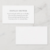 Carte D'accompagnement Douche écran minimaliste Baby shower (Devant / Derrière)