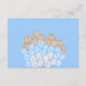 Carte D'accompagnement Douche en ballon bleu ours en peluche (Dos)