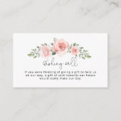 Carte D'accompagnement Douche florale floue désirant bien nuptiale (Devant)