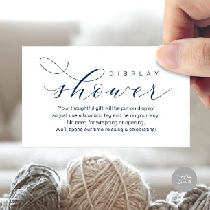 Carte D'accompagnement Douche mariage, élégance moderne minimaliste