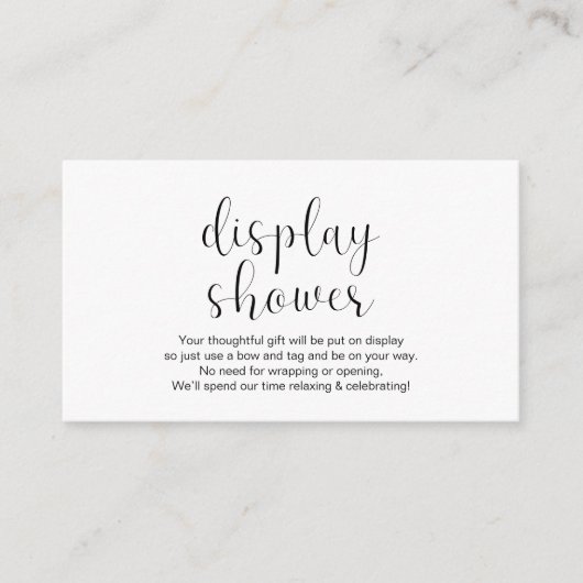 Carte D'accompagnement Douche mariage, Mini, Noir, (Devant)