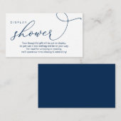 Carte D'accompagnement Douche mariage, Romantique moderne (Devant / Derrière)