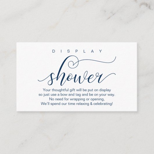 Carte D'accompagnement Douche mariage, Romantique moderne (Devant)