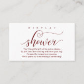 Carte D'accompagnement Douche mariage, Romantique moderne (Devant)