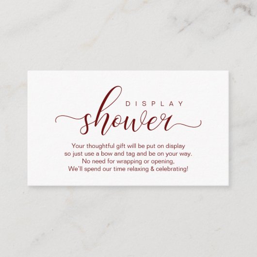 Carte D'accompagnement Douche mariage, Romantique moderne (Devant)
