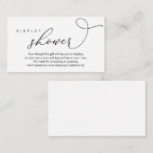 Carte D'accompagnement Douche mariage, Romantique moderne (Devant / Derrière)