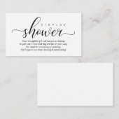 Carte D'accompagnement Douche mariage, Romantique moderne (Devant / Derrière)