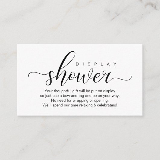 Carte D'accompagnement Douche mariage, Romantique moderne (Devant)