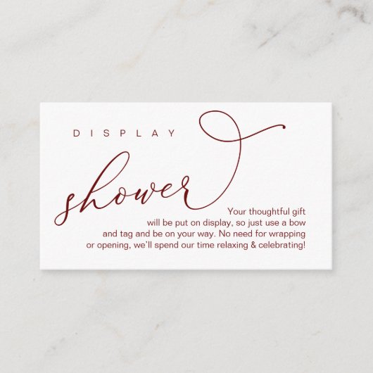 Carte D'accompagnement Douche mariage, Romantique moderne (Devant)