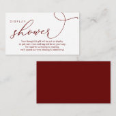 Carte D'accompagnement Douche mariage, Romantique moderne (Devant / Derrière)