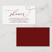 Carte D'accompagnement Douche mariage, Romantique moderne (Devant / Derrière)