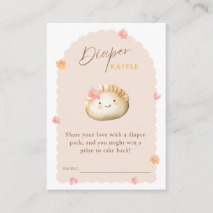 Carte D'accompagnement Douche minuscule rose Bébé Fille Douche Raffle