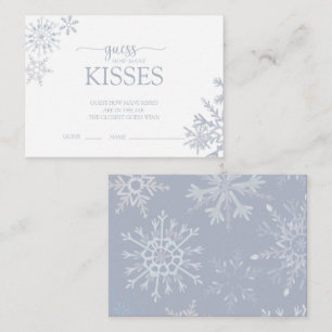 Carte D'accompagnement Douche moderne Dusty Blue Snowflake Combien de bai