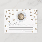 Carte D'accompagnement Douche nuptiale café Date idées nuit Date pot (Devant)