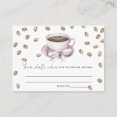 Carte D'accompagnement Douche nuptiale café Date idées nuit Date pot (Devant)