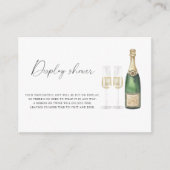 Carte D'accompagnement Douche nuptiale Champagne - douche à écran (Devant)