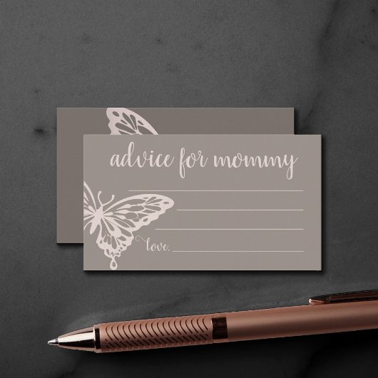 Carte D'accompagnement Douche papillon chic | Blush Taupe Conseils pour m