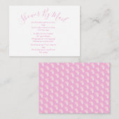 Carte D'accompagnement Douche Par Mail Baby Girl Rose (Devant / Derrière)