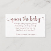 Carte D'accompagnement Douche Taupe Simple | Demande de photo de Rose du  (Devant)