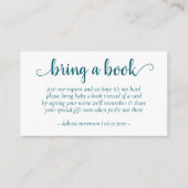 Carte D'accompagnement Douche Turquoise simple | Bleu foncé-vert Apportez (Devant)