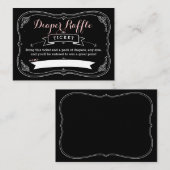 Carte D'accompagnement Doux Baby shower fantaisie Raffin Insertion (Devant / Derrière)