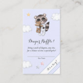 Carte D'accompagnement Doux Baby shower Raccoon Déchets Raffle (Devant)