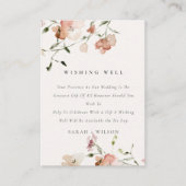Carte D'accompagnement Doux Blush Meadow Floral Wishing well Mariage (Devant)