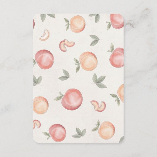 Carte D'accompagnement doux comme une couche de pêche insertion d'invitat (Dos)