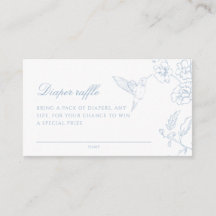 Doux Dusty Blue Chinoiserie Déchets Raffle