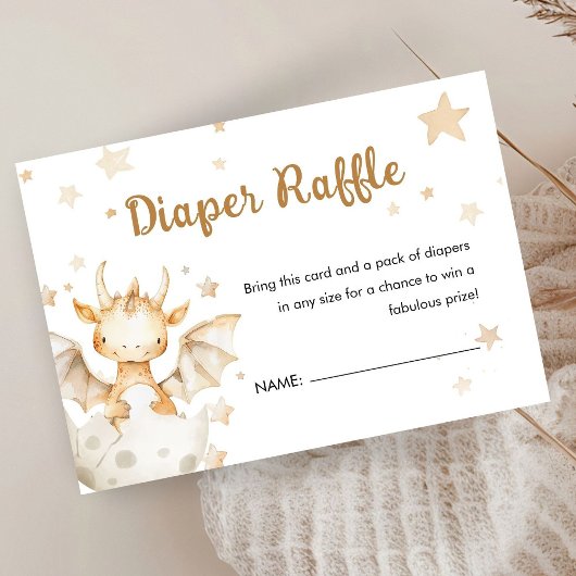 Carte D'accompagnement Dragon Baby shower Cute Boho Déchets Raffin