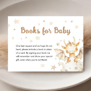 Carte D'accompagnement Dragon Baby shower Cute Boho Livres Pour Baby