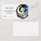 Carte D'accompagnement Dragon Baby shower magique Déchets Raffle (Devant / Derrière)