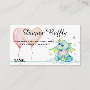 Carte D'accompagnement Dragon et arc-en-ciel - Boîtier Baby shower