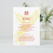 Carte D'accompagnement Dragon et Phoenix | Phoenix Backdrop Information d (Debout devant)