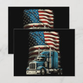 Carte D'accompagnement Drapeau américain de camionnette pour voiture patr (Devant / Derrière)