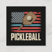 Carte D'accompagnement Drapeau américain Pickleball (Dos)
