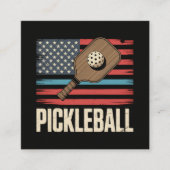 Carte D'accompagnement Drapeau américain Pickleball (Devant)
