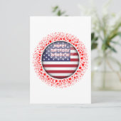 Carte D'accompagnement Drapeau circulaire entouré d'étoiles rouges. (Debout devant)