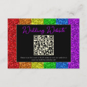 Carte D'accompagnement Drapeau LGBT arc-en-ciel scintille gay lesbienne m (Devant)