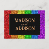 Carte D'accompagnement Drapeau LGBT arc-en-ciel scintille gay lesbienne m (Dos)