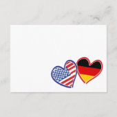 Carte D'accompagnement Drapeaux cardiaques allemands américains (Dos)