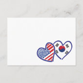 Carte D'accompagnement Drapeaux coréens de coeur (Dos)
