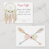 Carte D'accompagnement Dream Catcher Baby shower rose Déchets Raffle (Devant / Derrière)