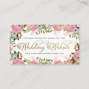 Carte D'accompagnement Dream Garden Floral Custom Wedding Website
