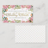 Carte D'accompagnement Dream Garden Floral Custom Wedding Website (Devant / Derrière)