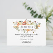 Carte D'accompagnement Dream Peach | Boîtier de réception Floral MARIAGE (Debout devant)