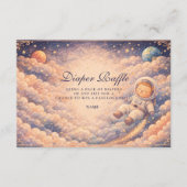 Carte D'accompagnement Dreamy Astronaut Cloudscape Diapper Raffle  (Devant)