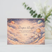 Carte D'accompagnement Dreamy Astronaut Cloudscape Diapper Raffle  (Debout devant)
